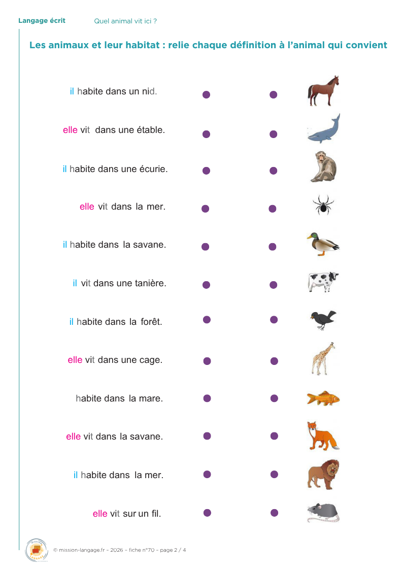 Quel animal correspond à cette définition ?