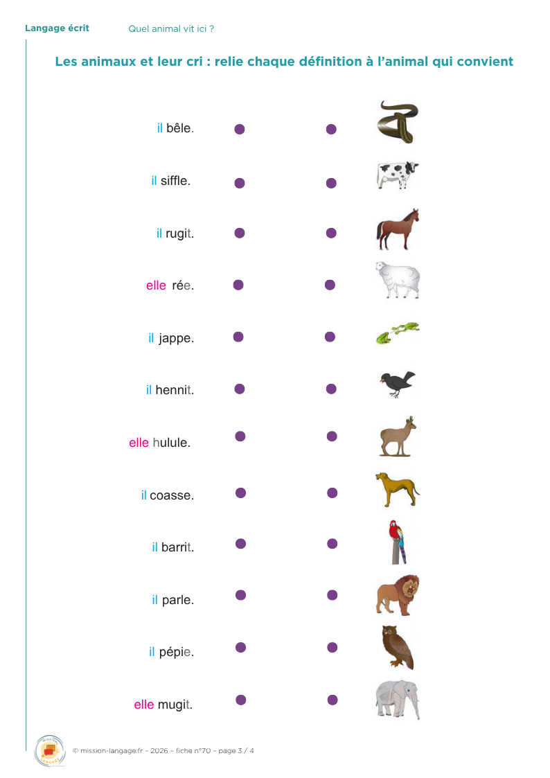 Quel animal correspond à cette définition ?