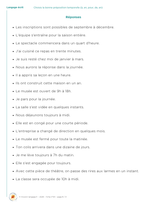 Choisis la bonne préposition temporelle (à, en, pour, de, en)