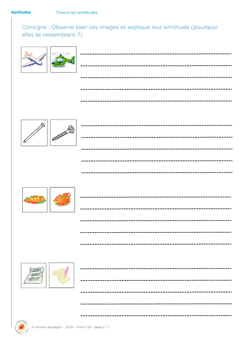 Trouve les similitudes