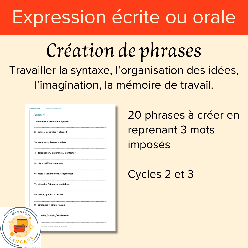 Création de phrases