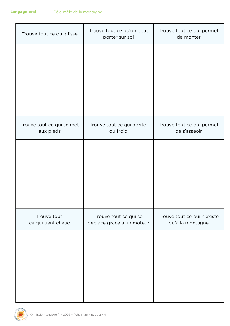 Pêle-mêle de la montagne