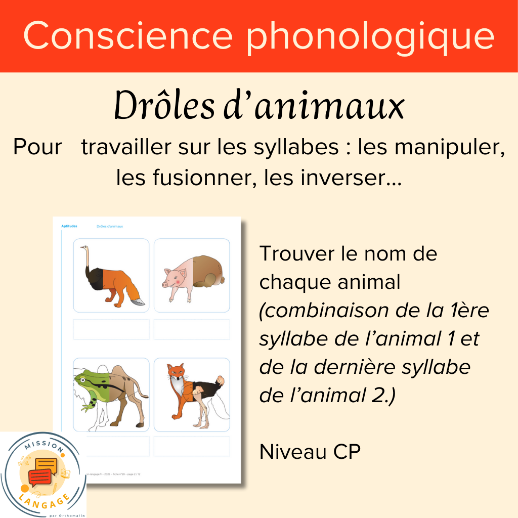 Drôles d’animaux