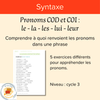 Pronoms COD et COI : le - la - les - lui - leur