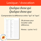 Quelque chose qui / Quelque chose que