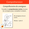 Compréhension de consignes - Promenons-nous dans les bois
