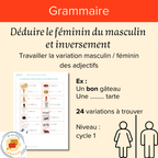 Déduire le féminin du masculin et inversement