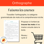Faisons les courses
