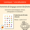 Activités de langage autour des fruits