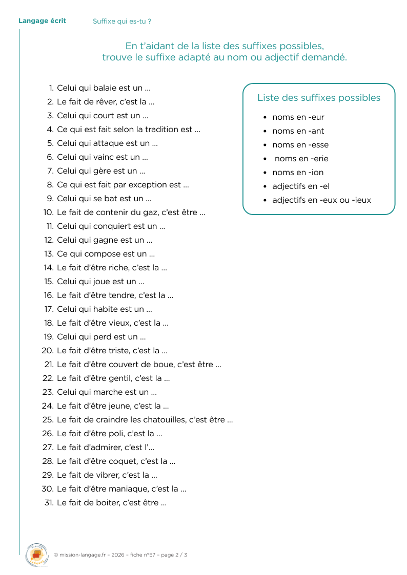 Suffixe qui es-tu ?