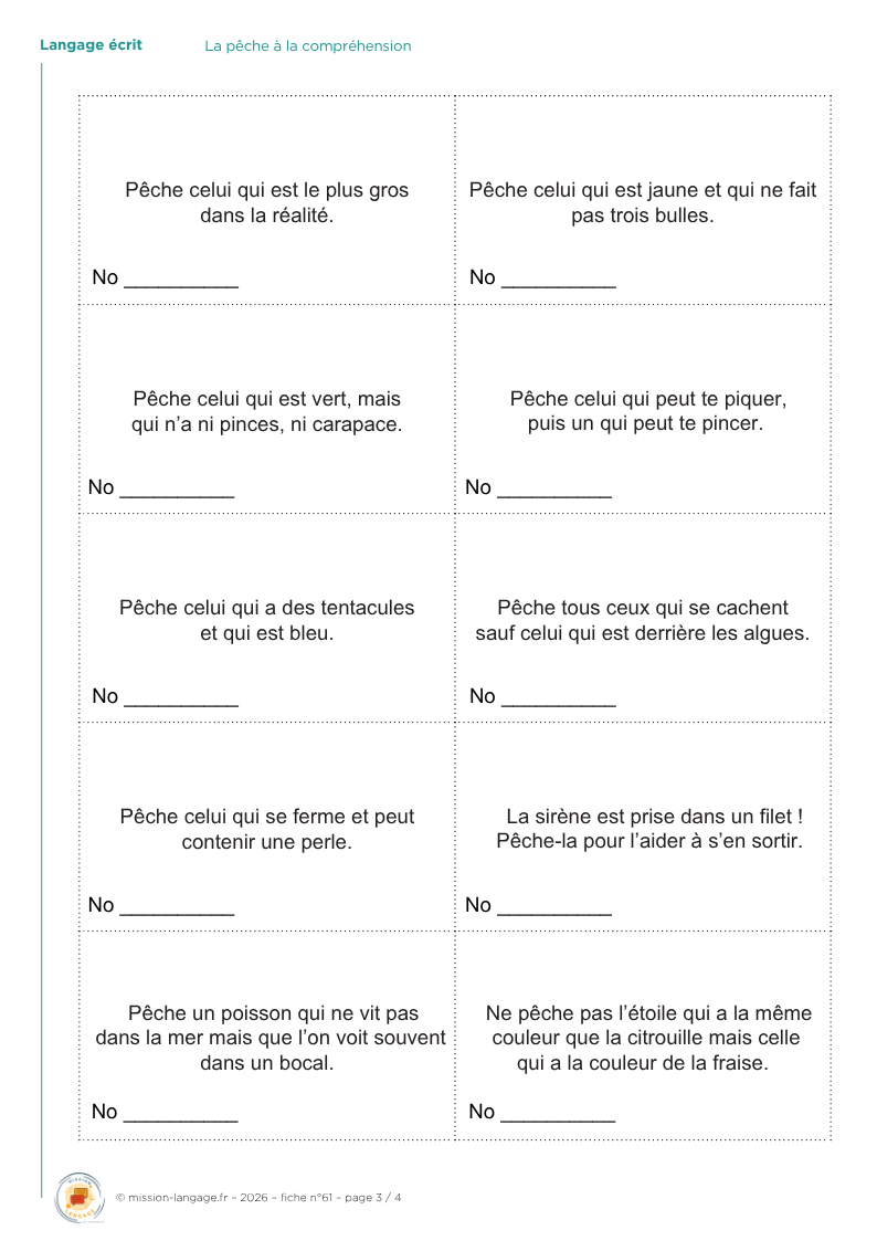 La pêche à la compréhension
