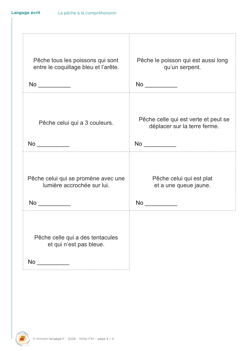 La pêche à la compréhension