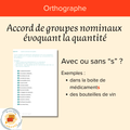 Singulier ou pluriel des noms