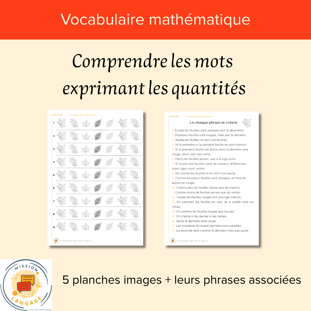 Vocabulaire logico-mathématique